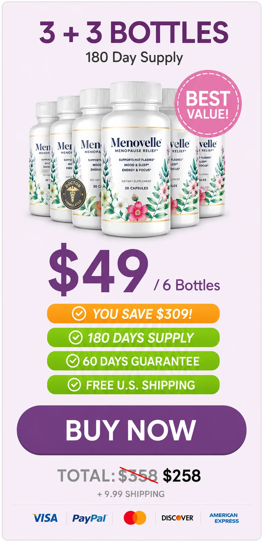 menovelle 6 Bottle Price